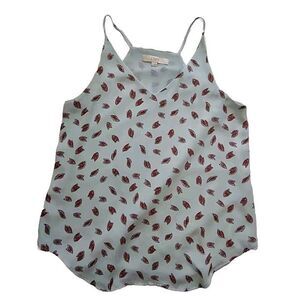 5/$25 Sz Sm Racerback Flowy Boho Paisley Print Lined Blue V-neck Top Cami Tank